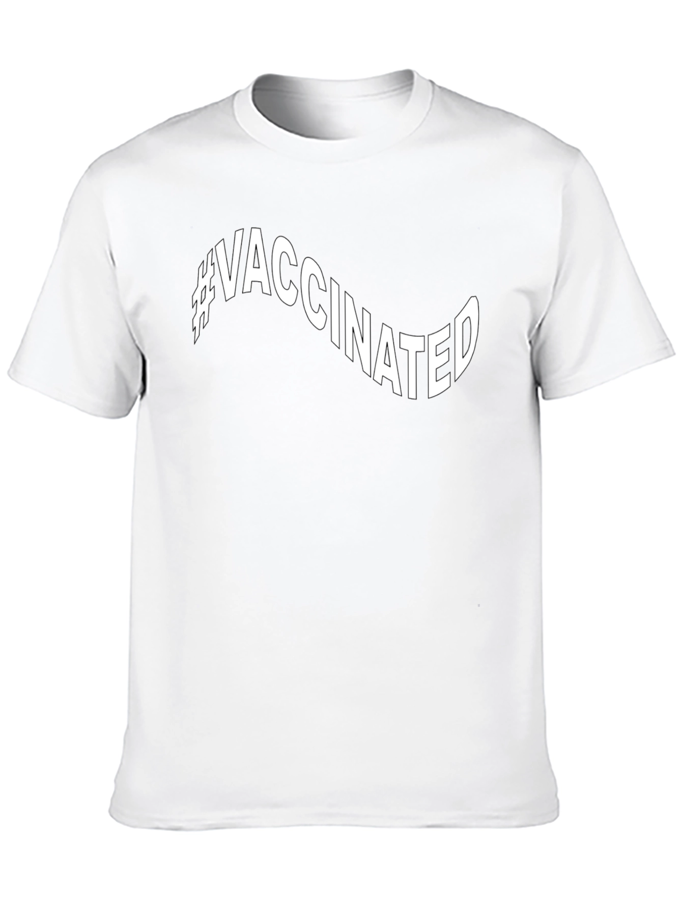 #Vaccinated Black Graphic T-Shirt