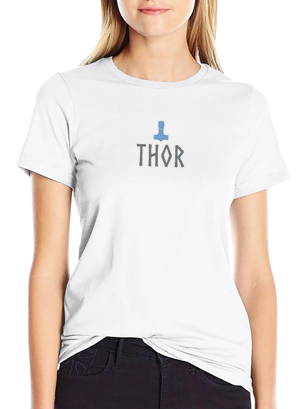 Thor Hammer T-Shirt - Black Cotton Blend