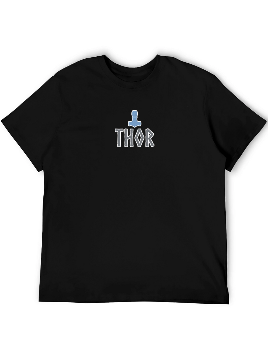 Thor Hammer T-Shirt - Black Cotton Blend