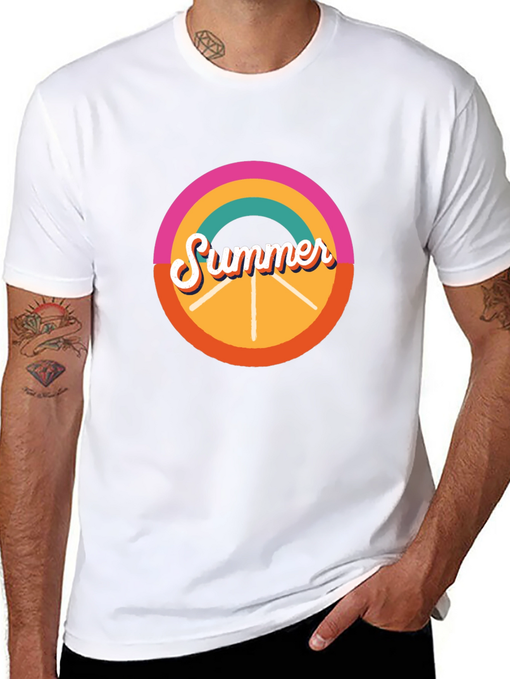 Retro Summer T-Shirt - Black Graphic Tee