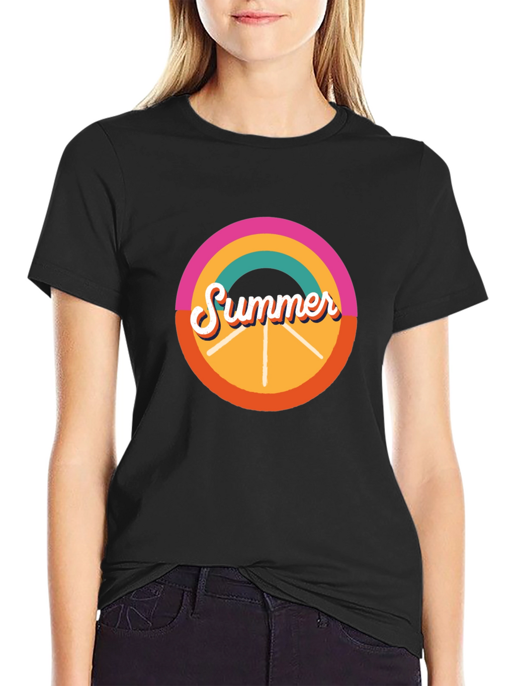 Retro Summer T-Shirt - Black Graphic Tee