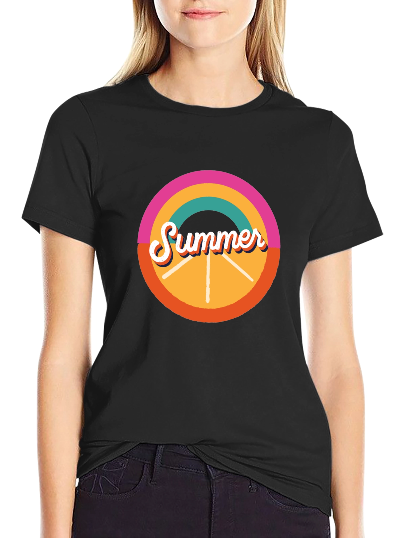 Retro Summer T-Shirt - Black Graphic Tee
