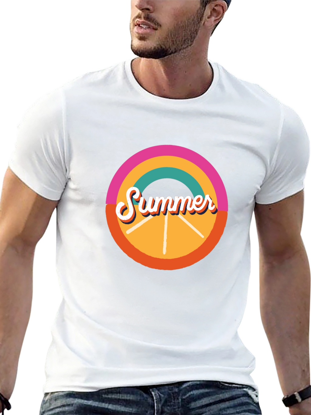 Retro Summer T-Shirt - Black Graphic Tee