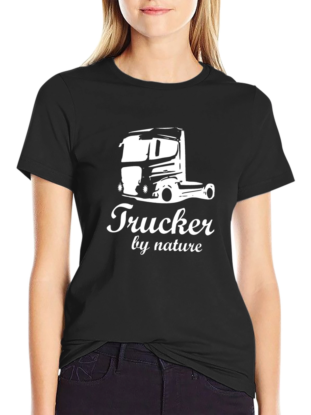 Trucker by Nature Graphic Tee - Black