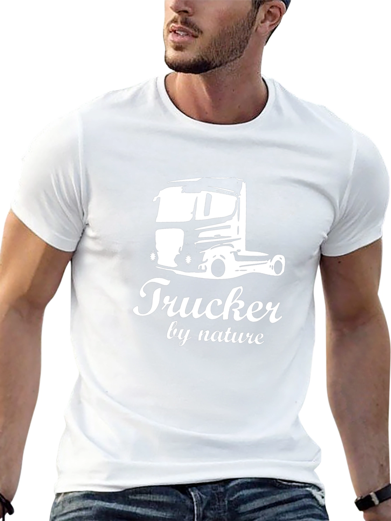 Trucker by Nature Graphic Tee - Black