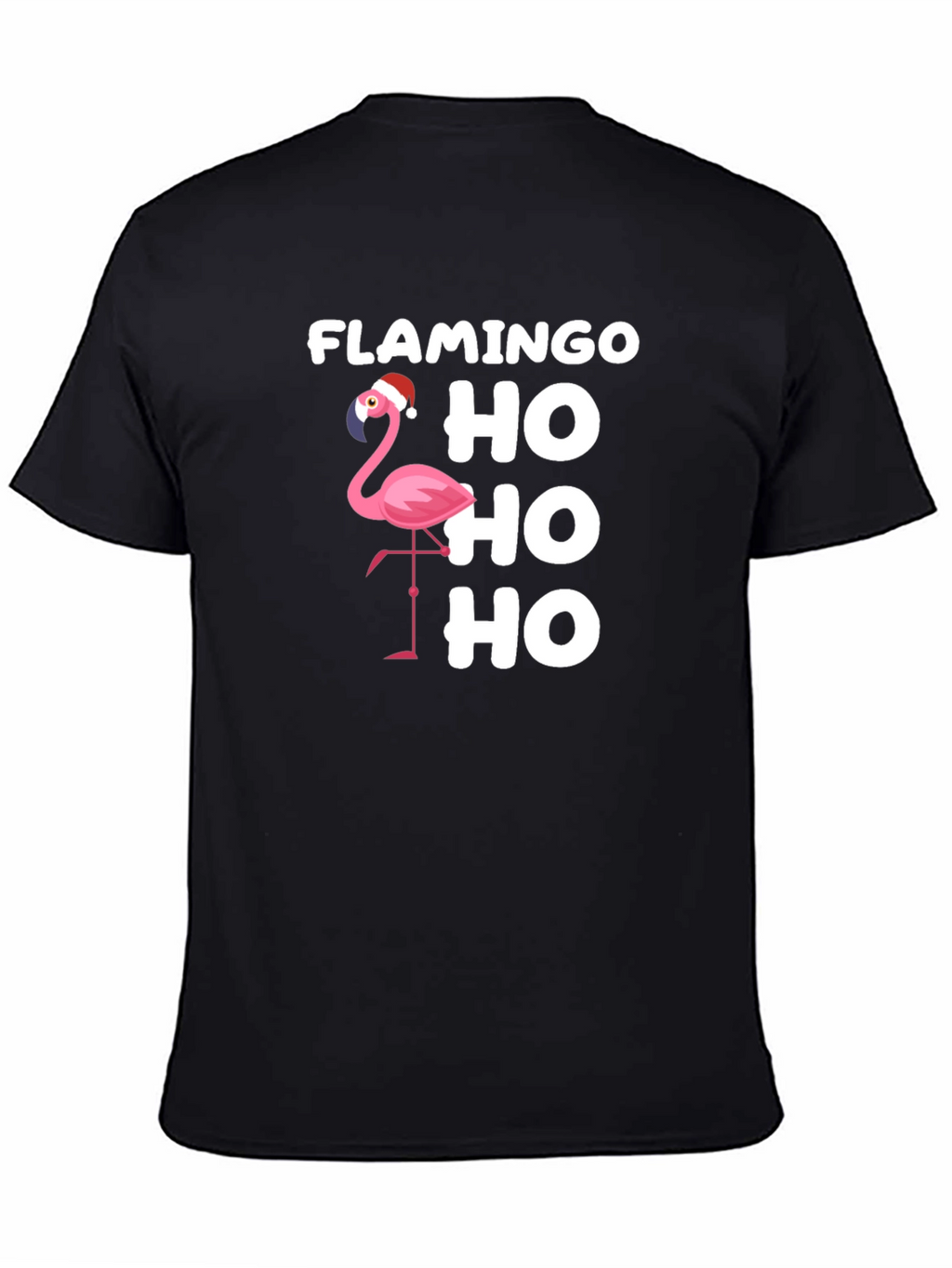 Flamingo Ho Ho Ho Christmas Graphic T-Shirt