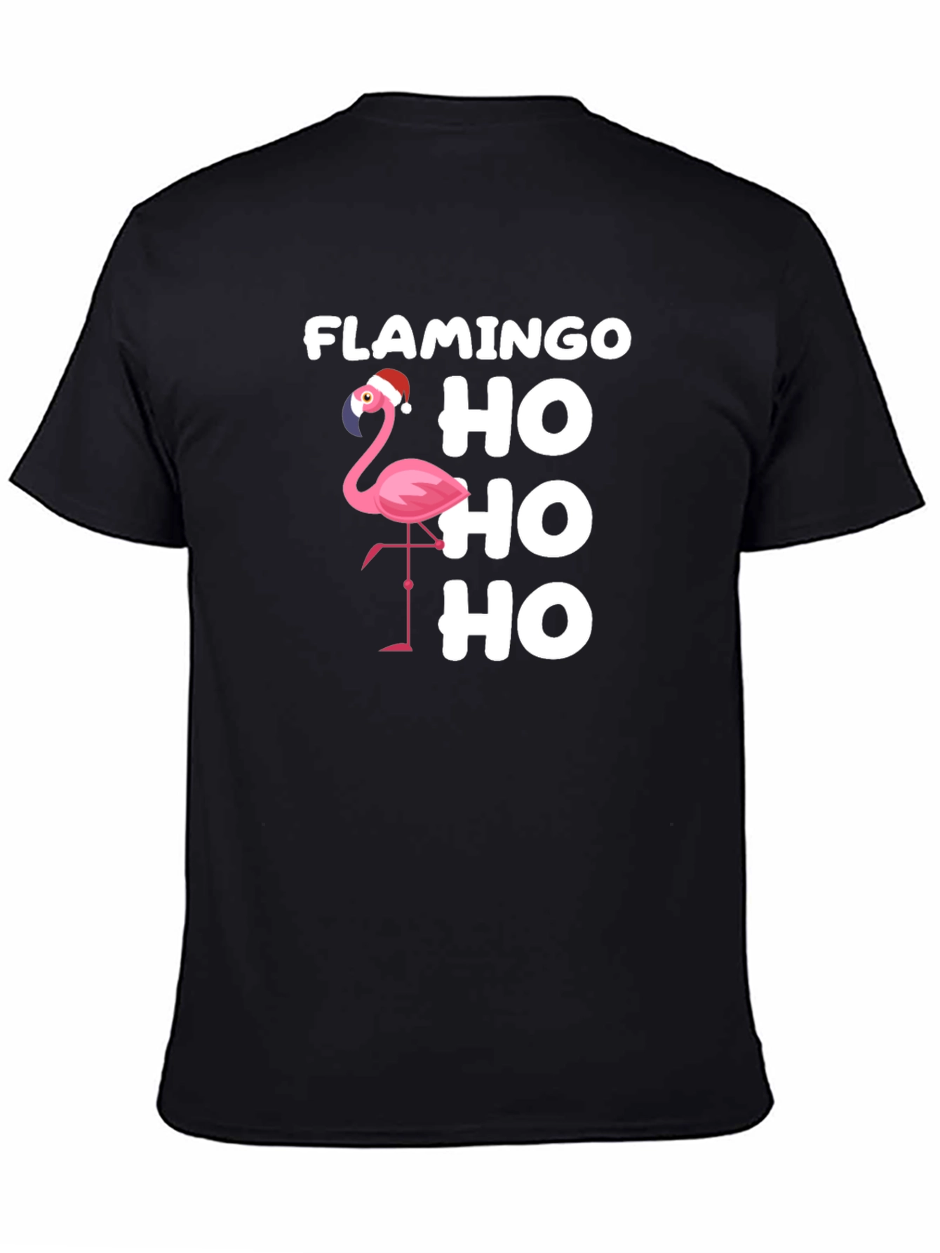 Flamingo Ho Ho Ho Christmas Graphic T-Shirt