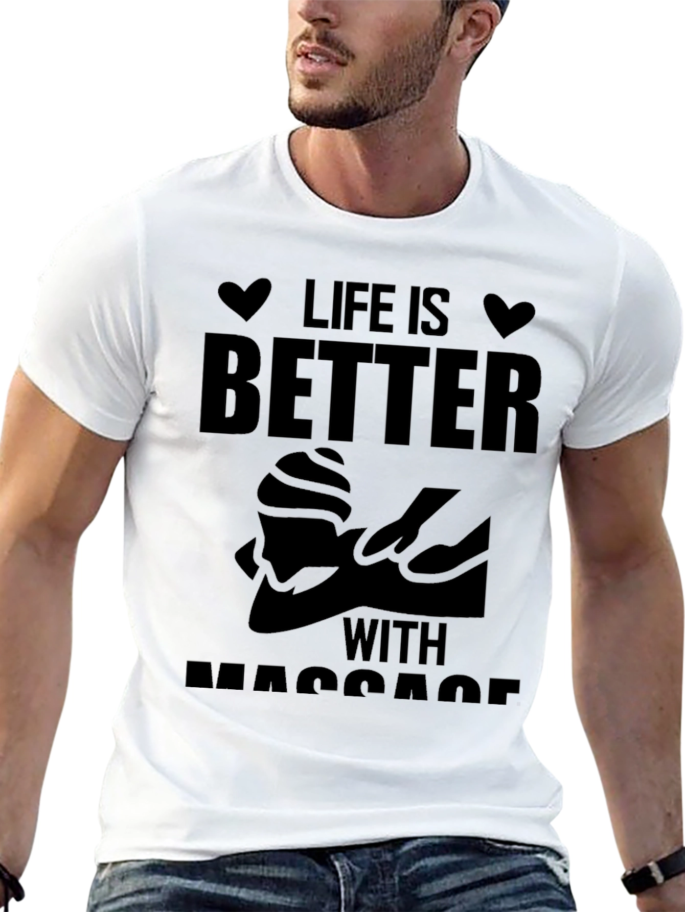 Life is Better with Massage Black T-Shirt