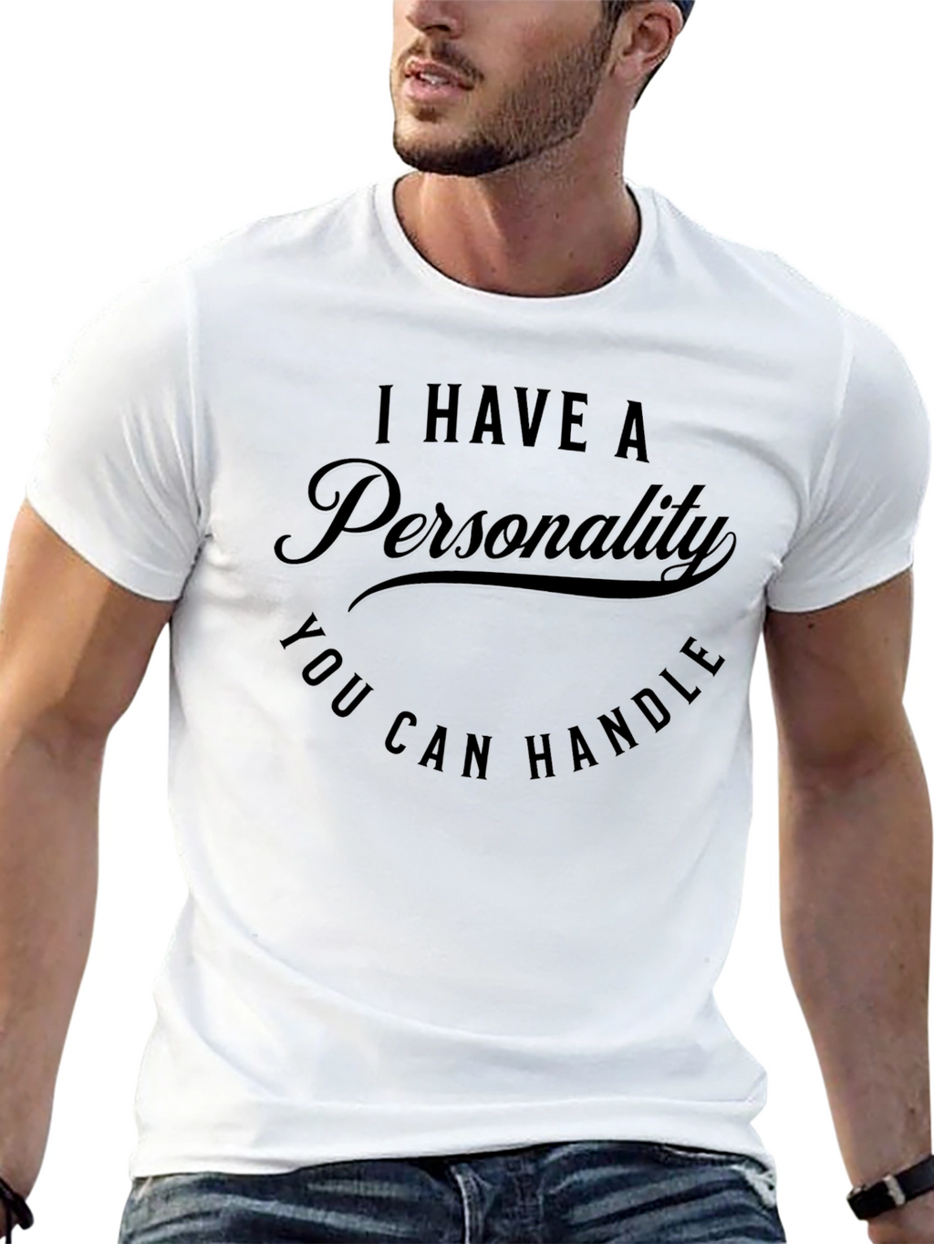 Funny Personality Graphic T-Shirt - Mens Black Tee