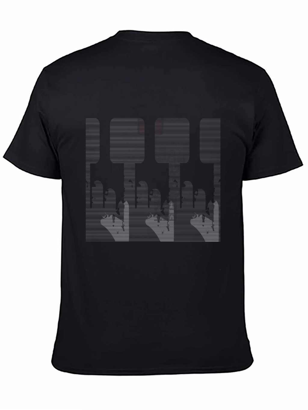 Abstract Cityscape Graphic Black Tee