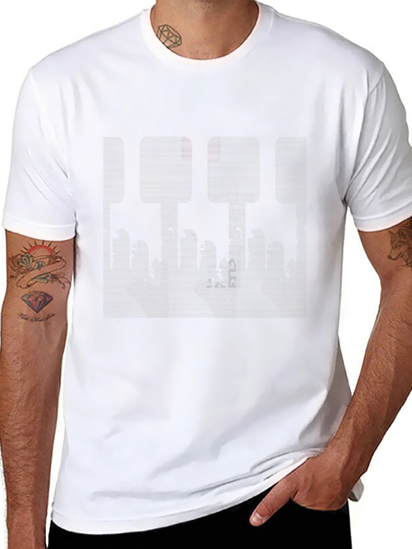 Abstract Cityscape Graphic Black Tee