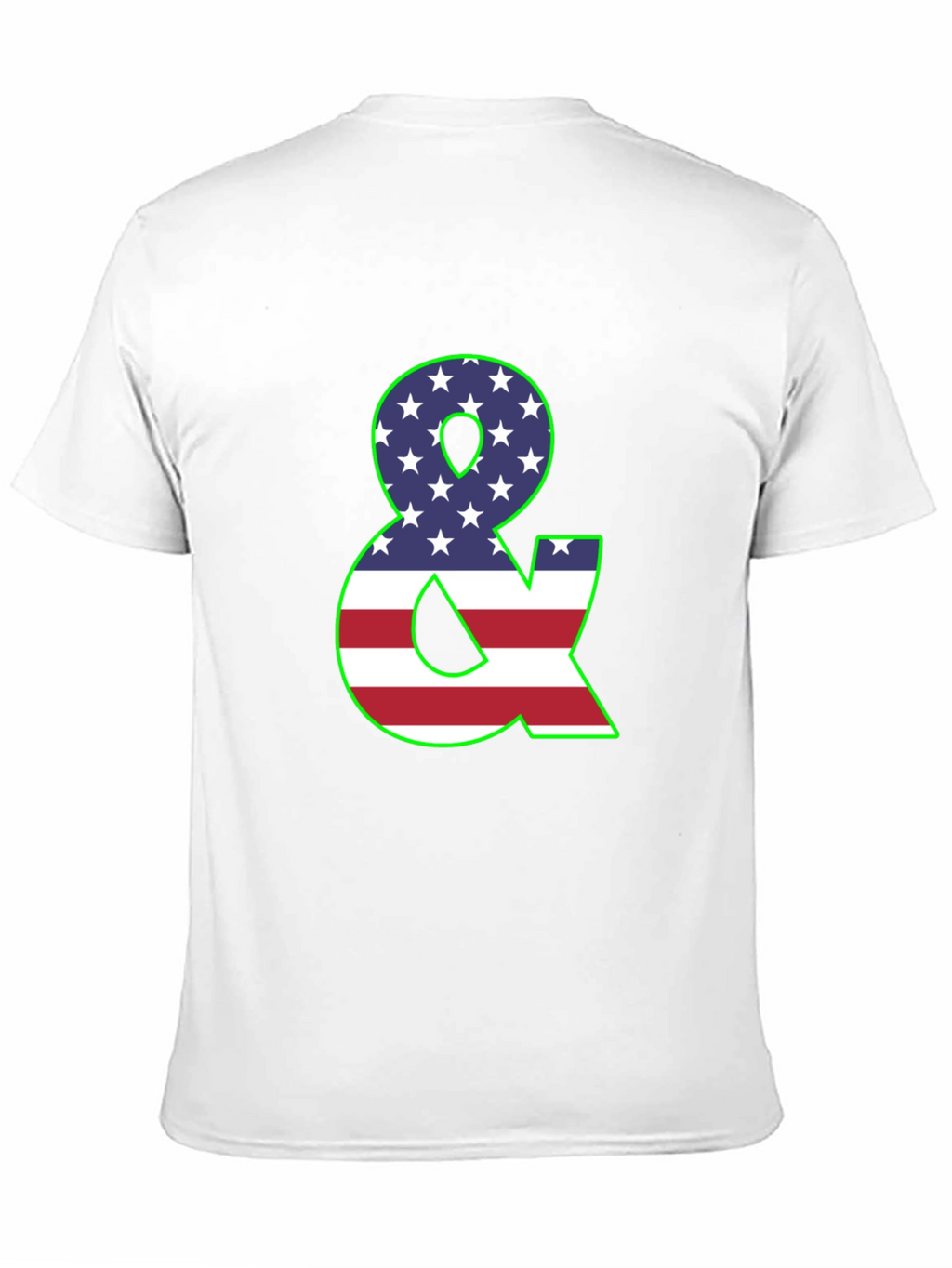 American Flag Ampersand Graphic Black T-Shirt