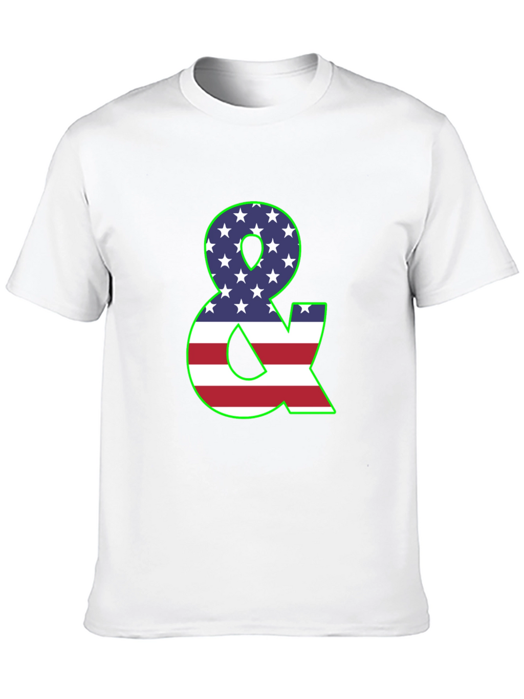 American Flag Ampersand Graphic Black T-Shirt