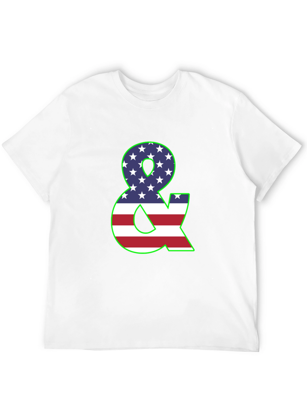 American Flag Ampersand Graphic Black T-Shirt