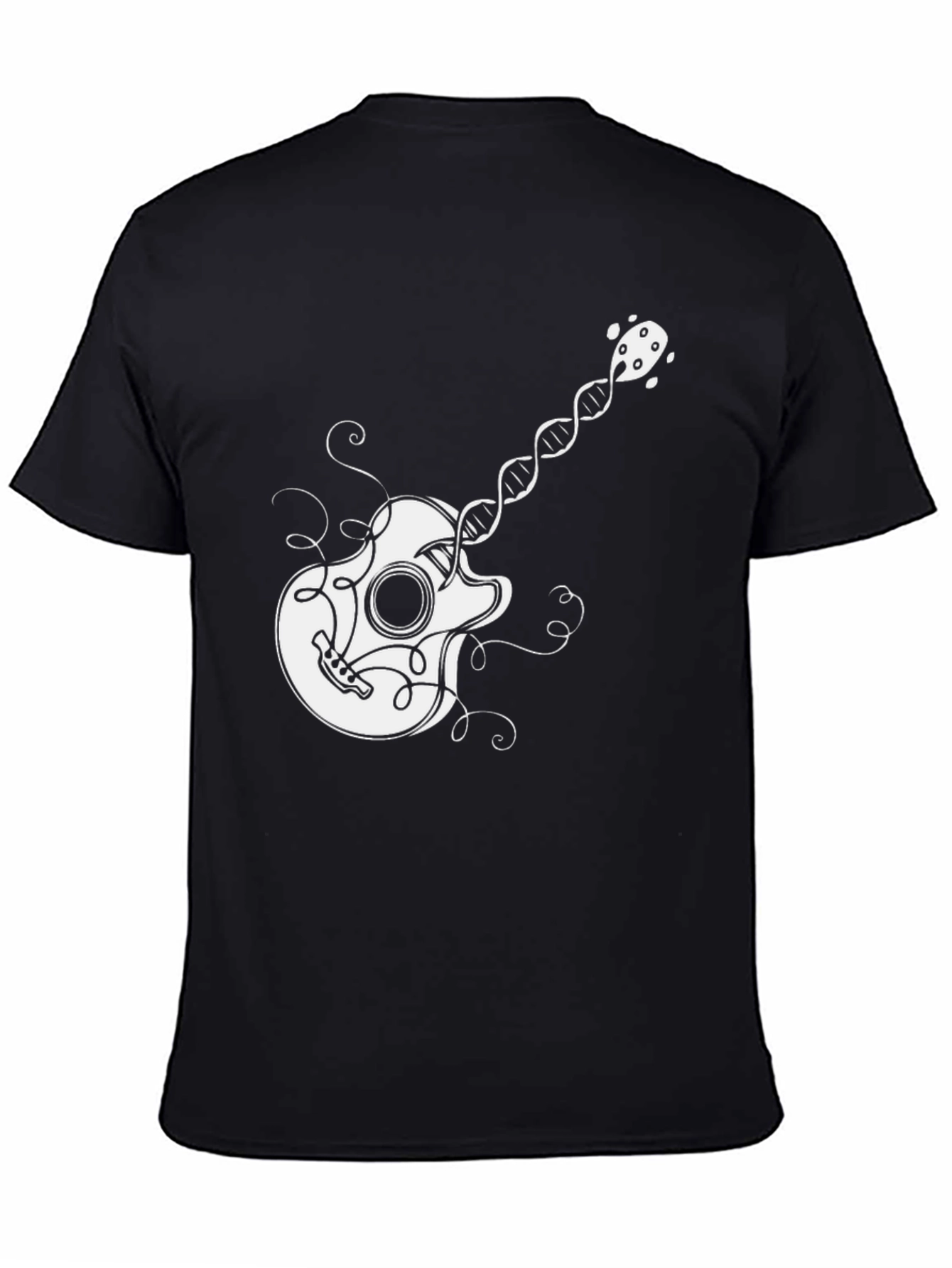Guitar DNA Graphic Print Tee - Unique Music Lover Gift