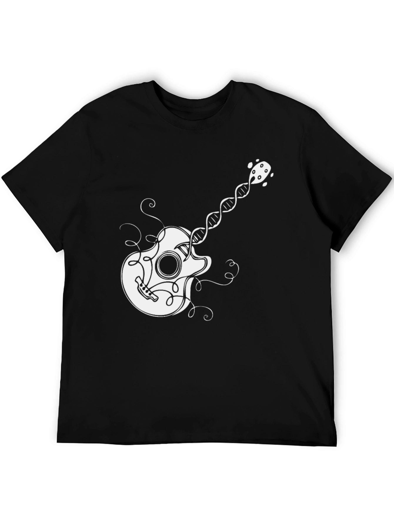 Guitar DNA Graphic Print Tee - Unique Music Lover Gift