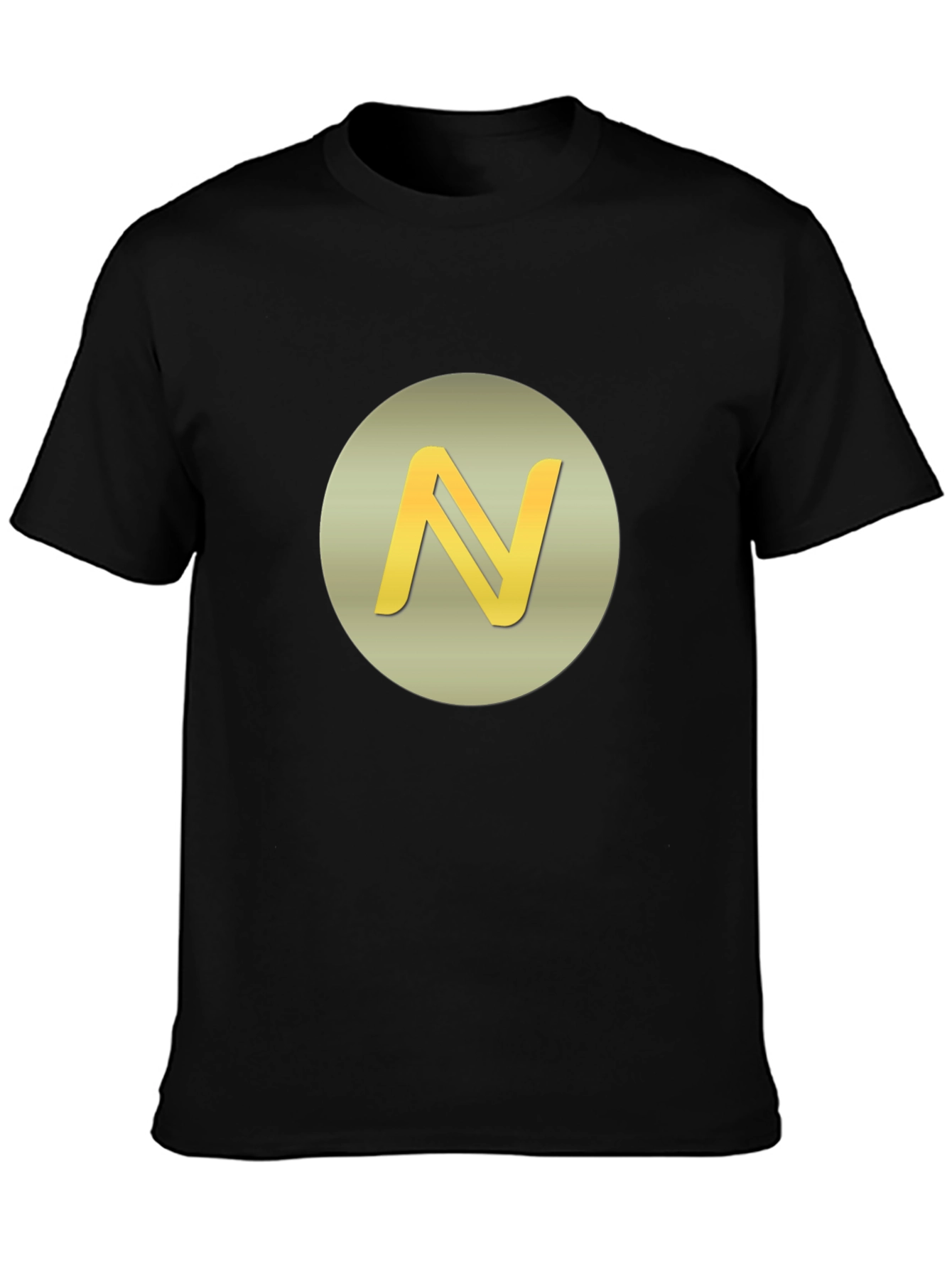Gold N Logo Graphic Tee - Classic Black Cotton T-Shirt
