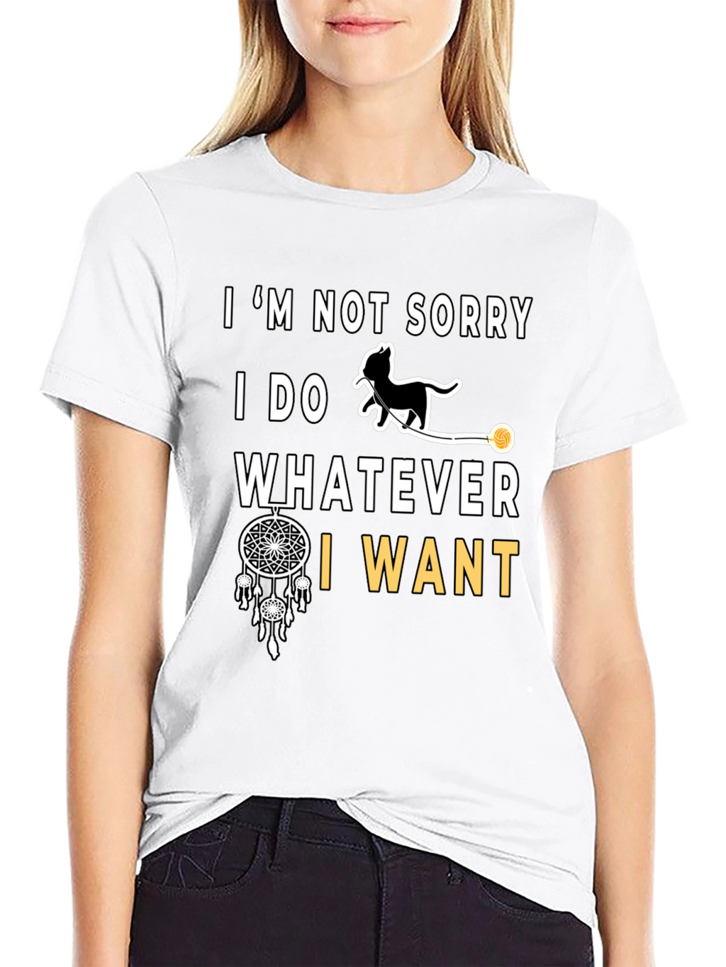 Im Not Sorry Cat Graphic T-Shirt