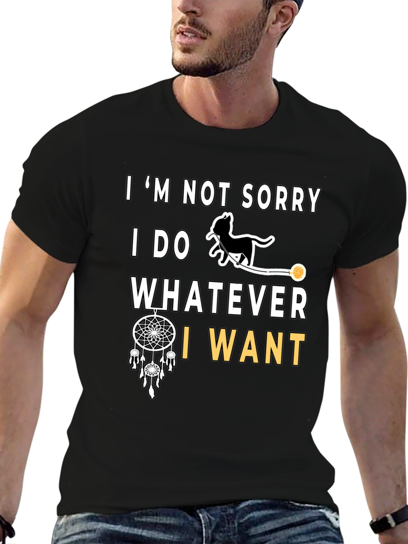 Im Not Sorry Cat Graphic T-Shirt