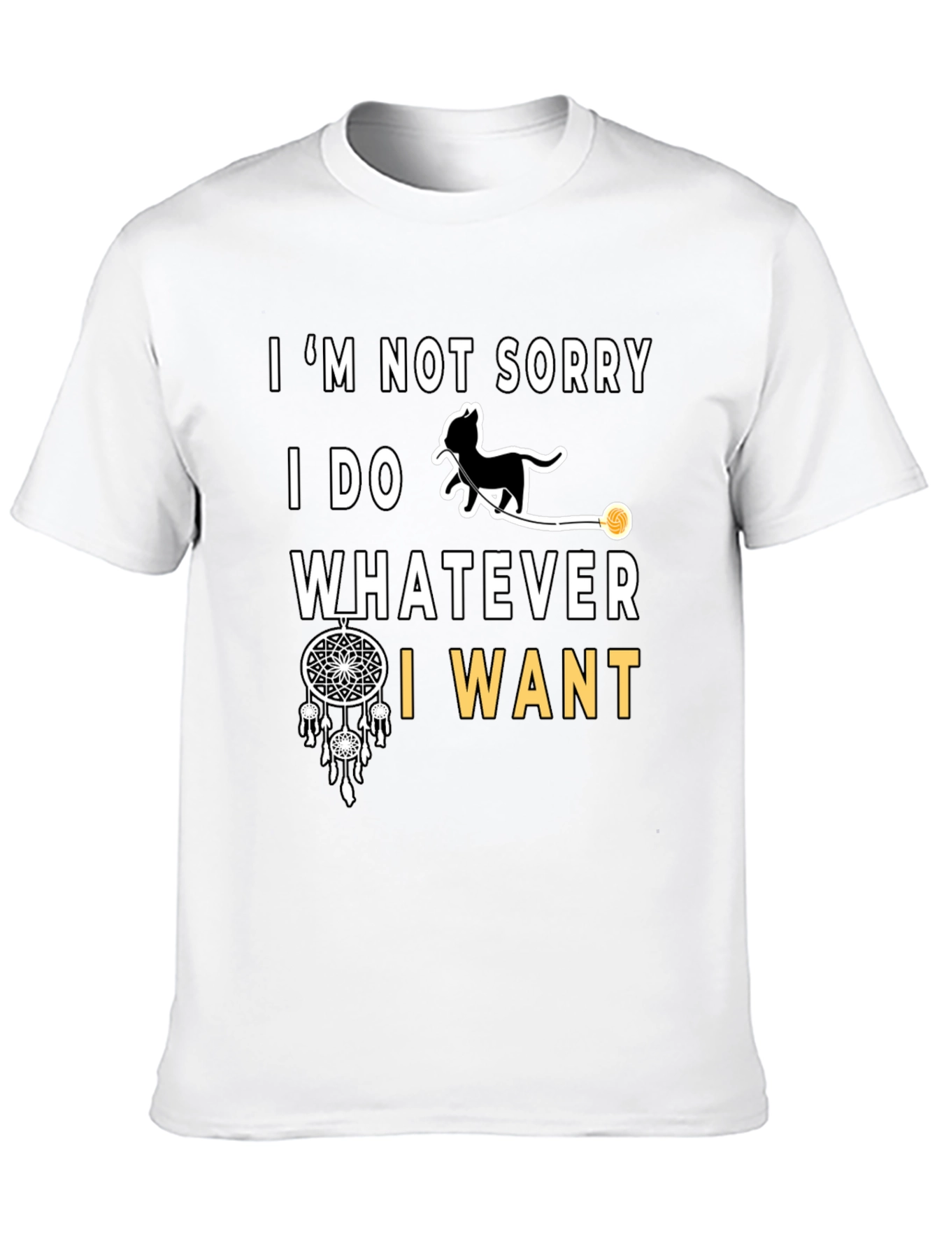 Im Not Sorry Cat Graphic T-Shirt
