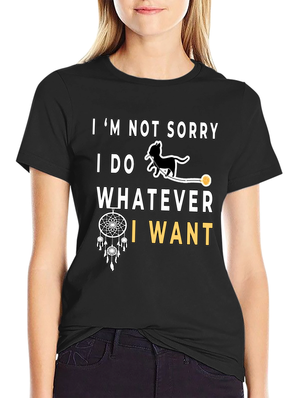 Im Not Sorry Cat Graphic T-Shirt