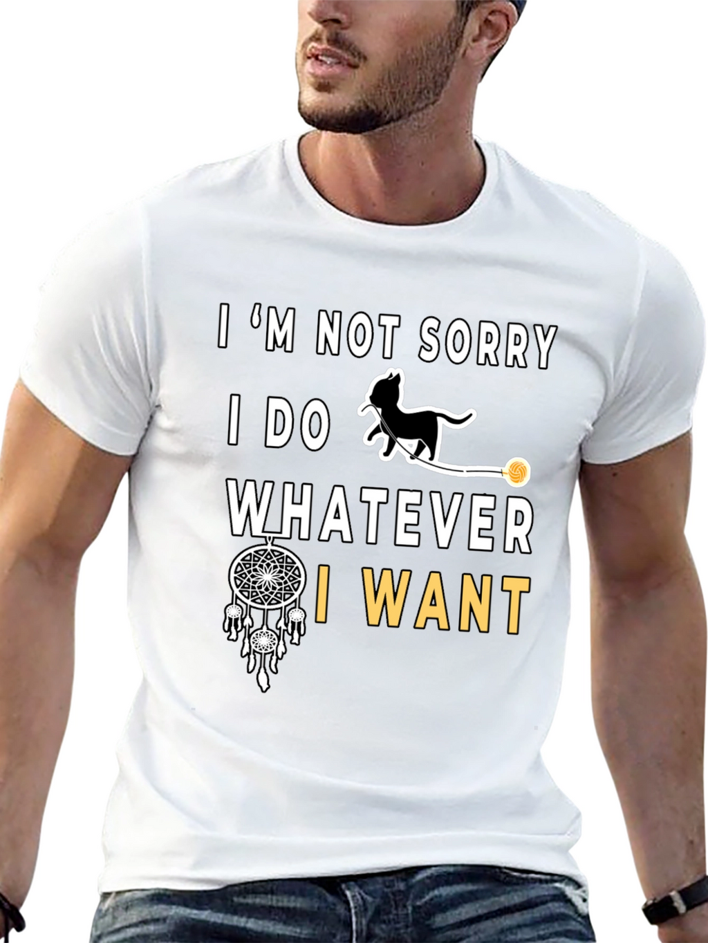 Im Not Sorry Cat Graphic T-Shirt