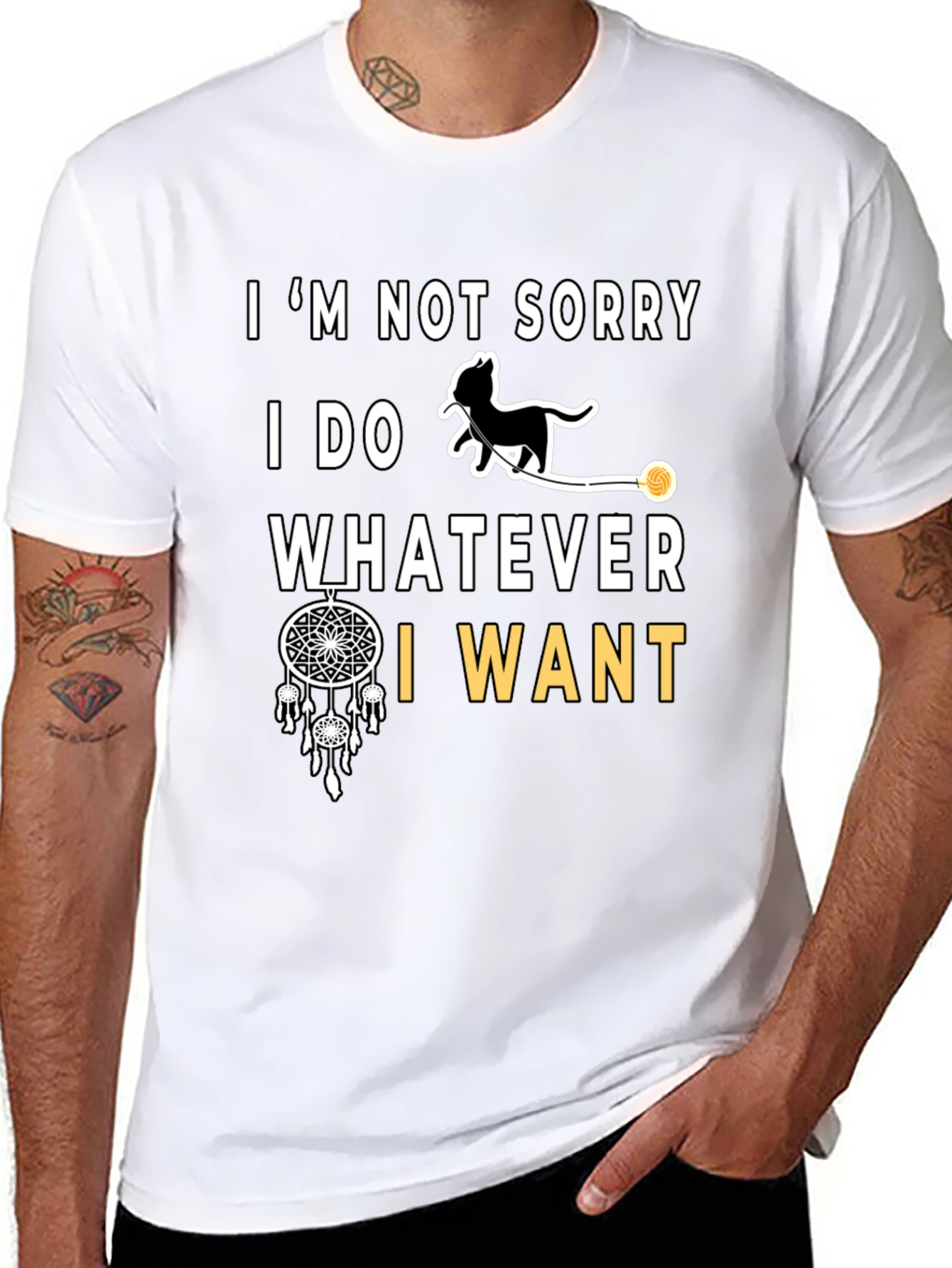 Im Not Sorry Cat Graphic T-Shirt