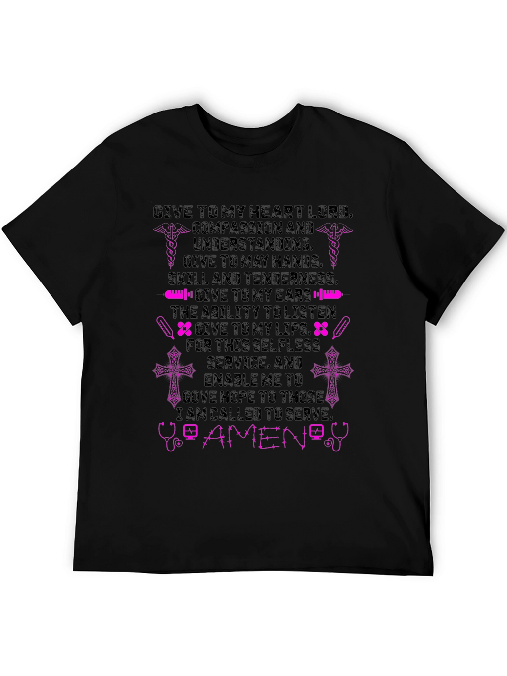 Nurse Prayer Graphic Tee - Faith Based Medical Apparel