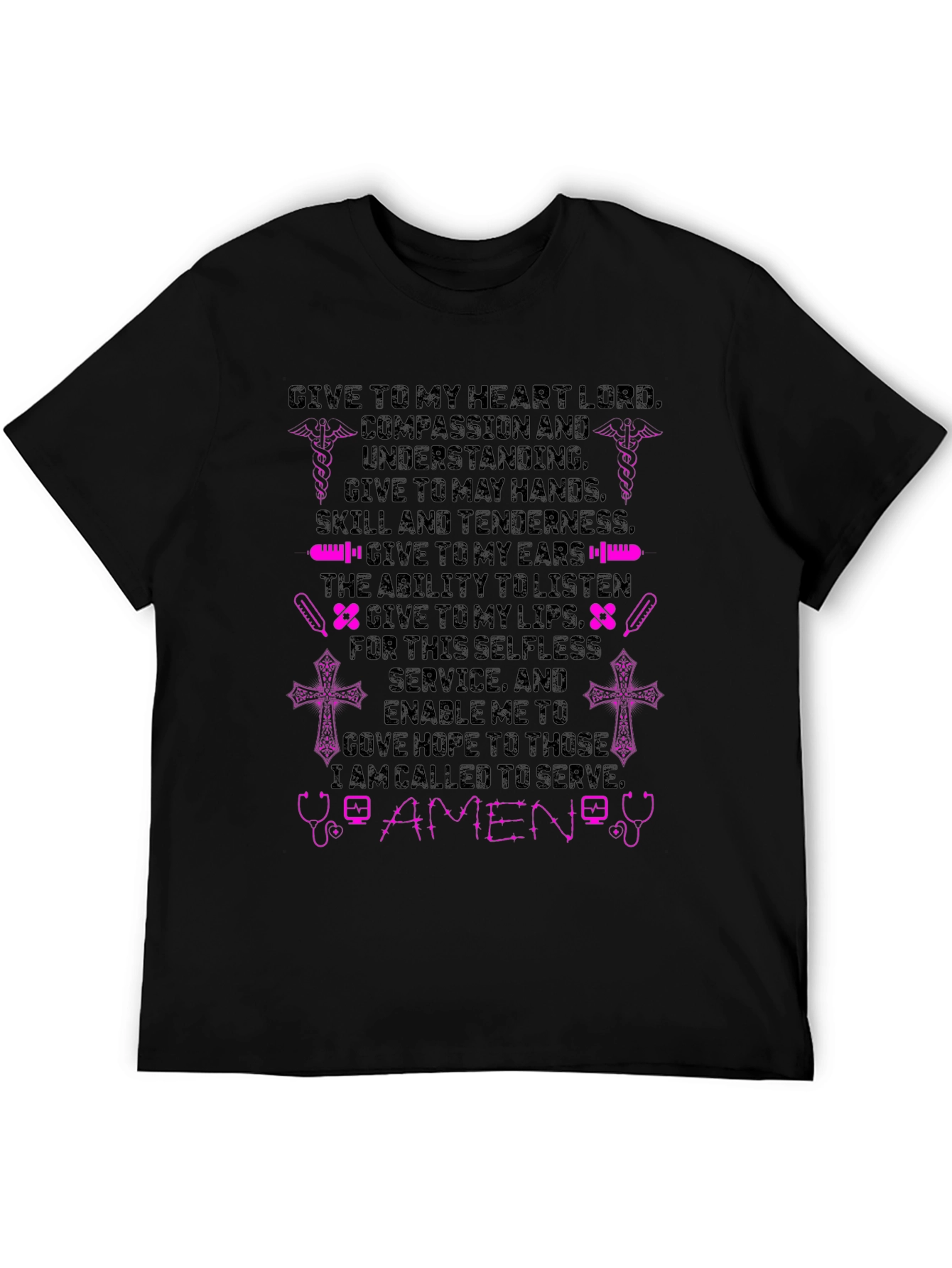 Nurse Prayer Graphic Tee - Faith Based Medical Apparel