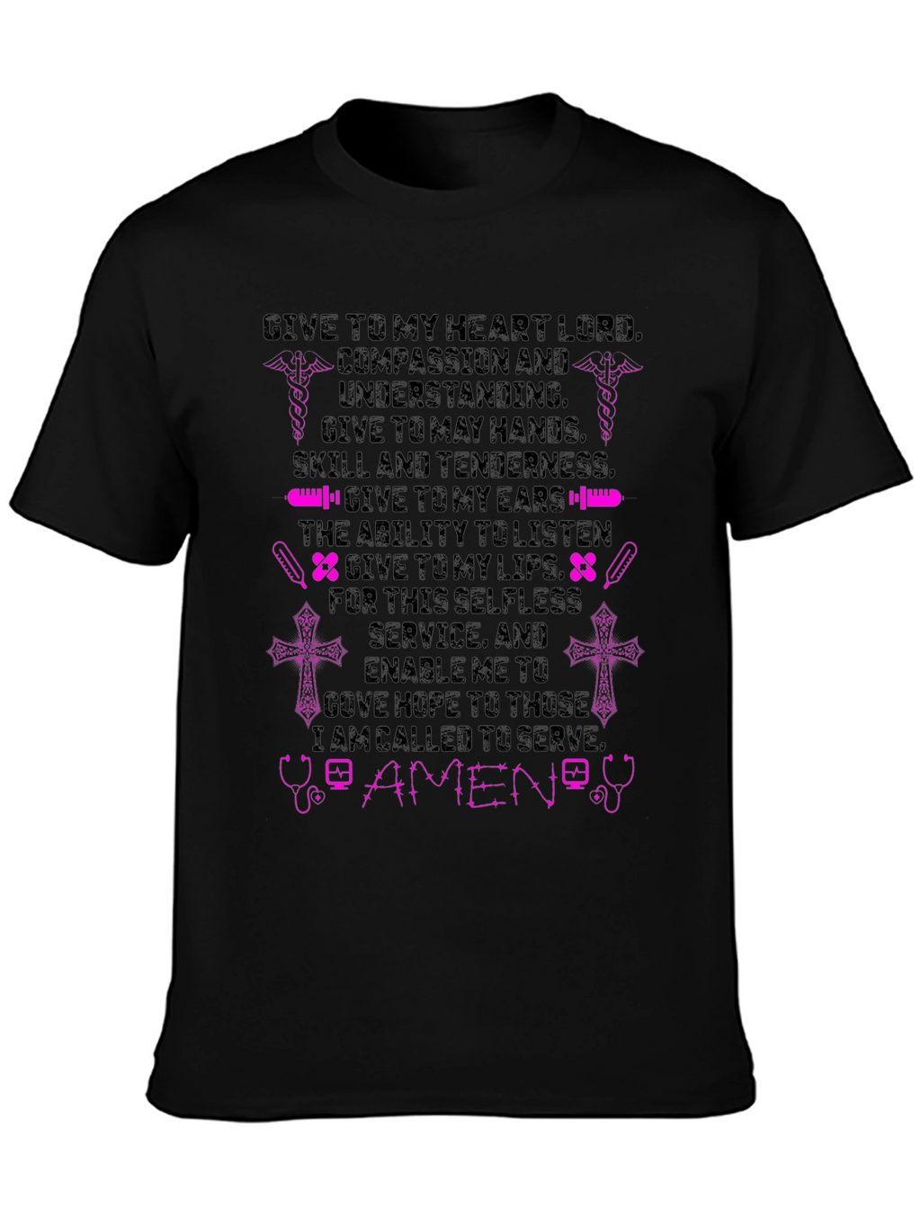 Nurse Prayer Graphic Tee - Faith Based Medical Apparel
