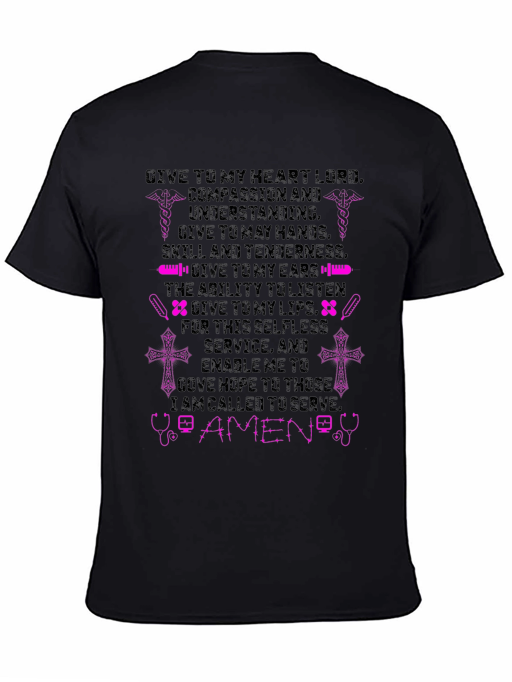 Nurse Prayer Graphic Tee - Faith Based Medical Apparel