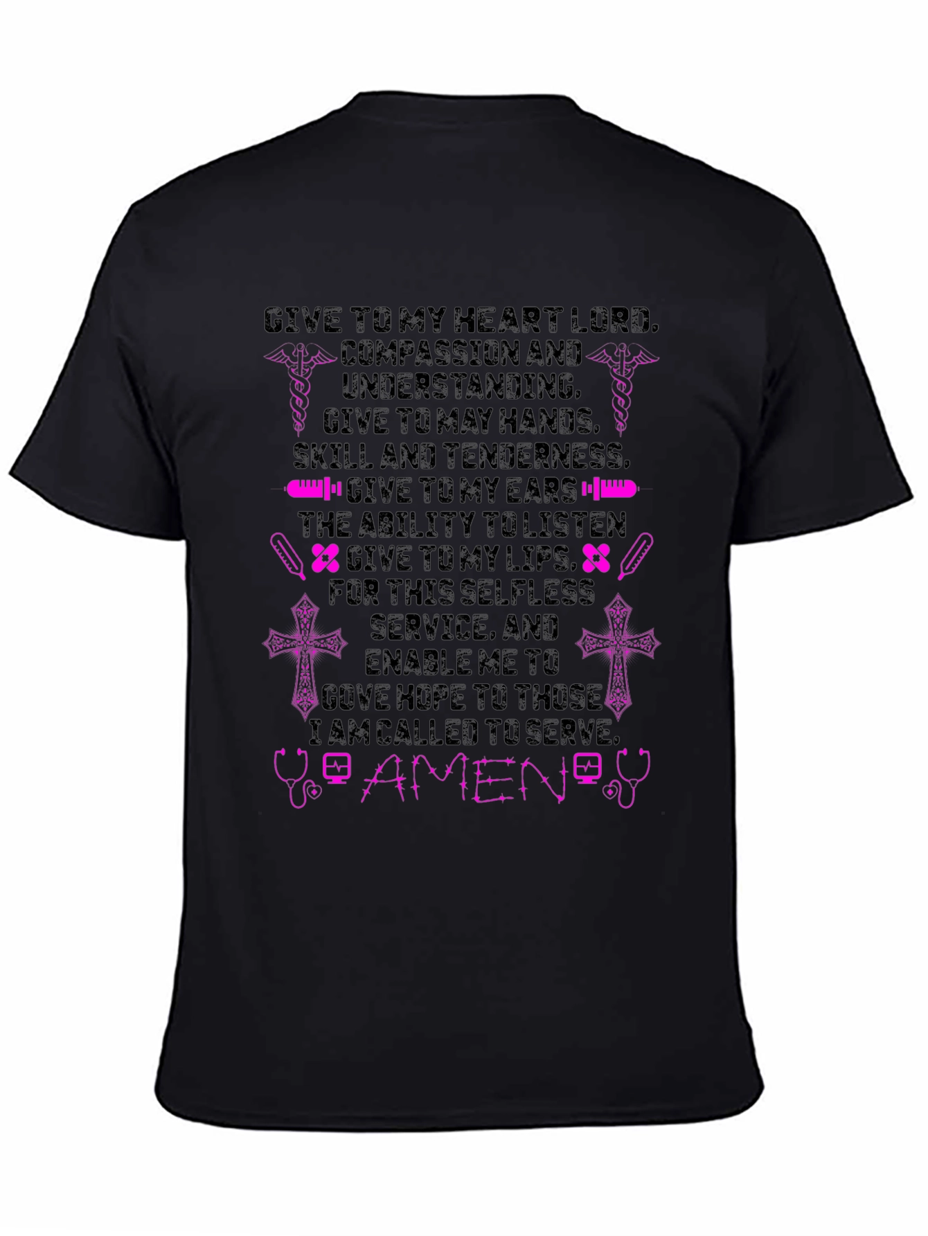 Nurse Prayer Graphic Tee - Faith Based Medical Apparel
