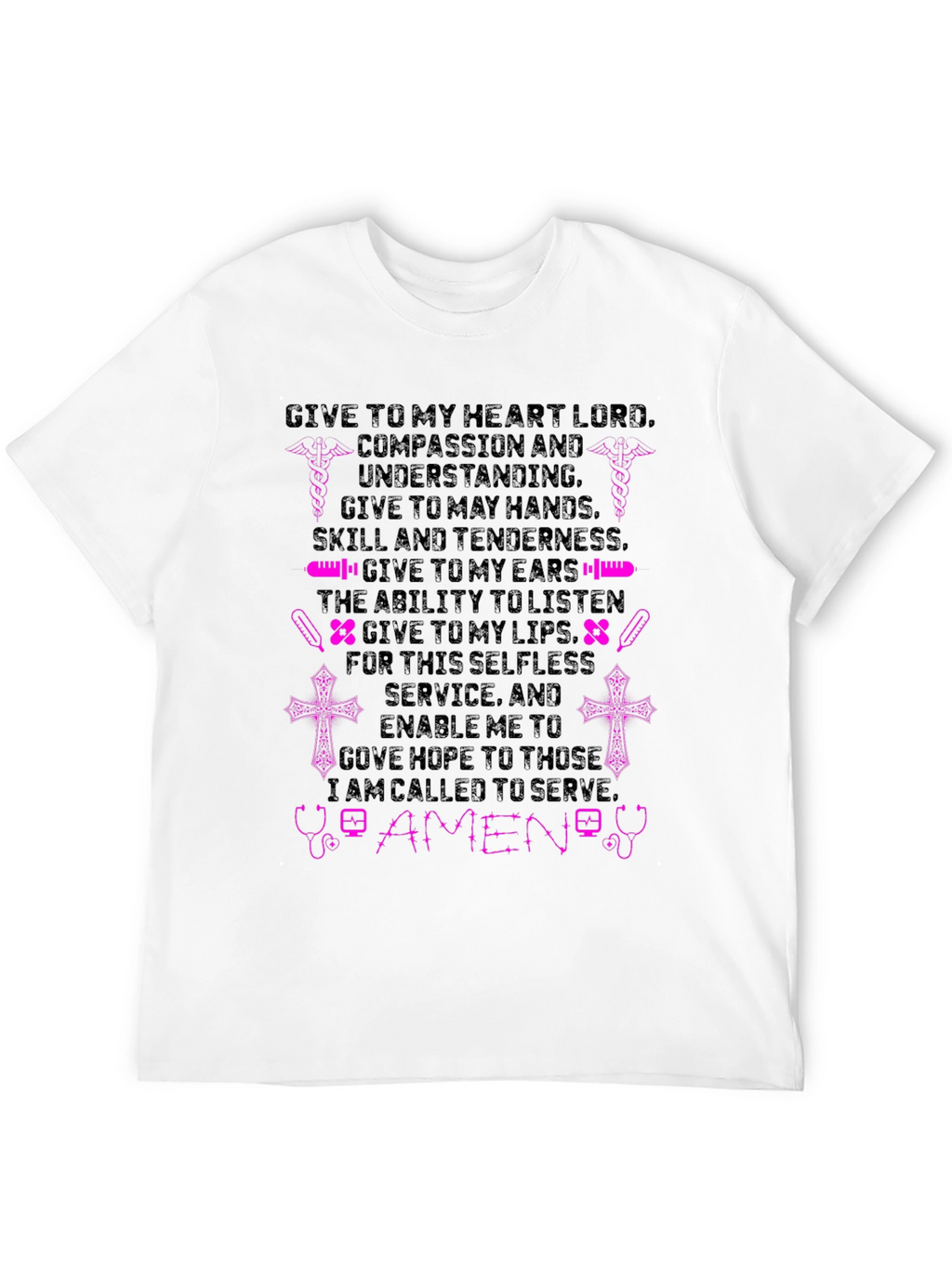 Nurse Prayer Graphic Tee - Faith Based Medical Apparel