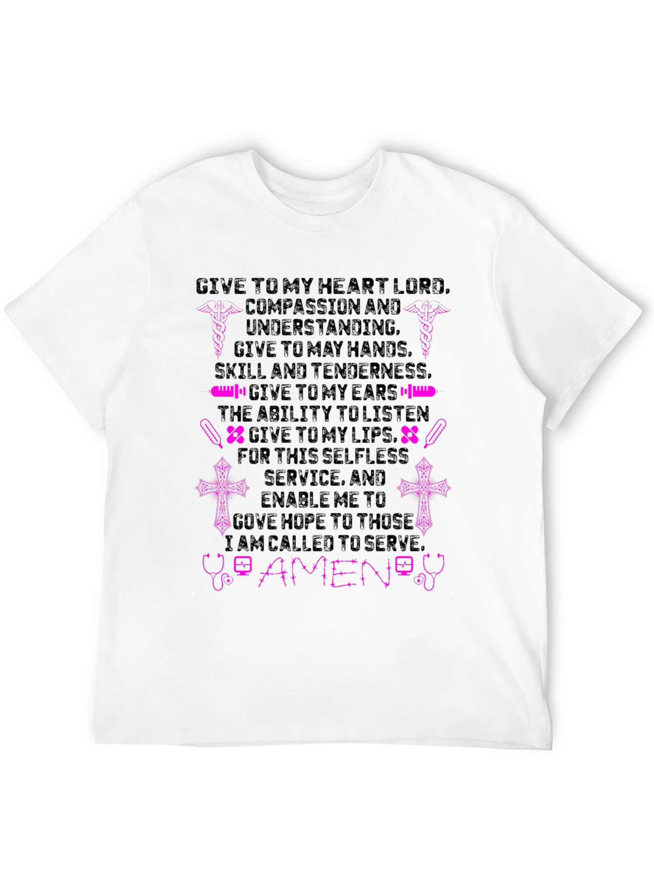 Nurse Prayer Graphic Tee - Faith Based Medical Apparel