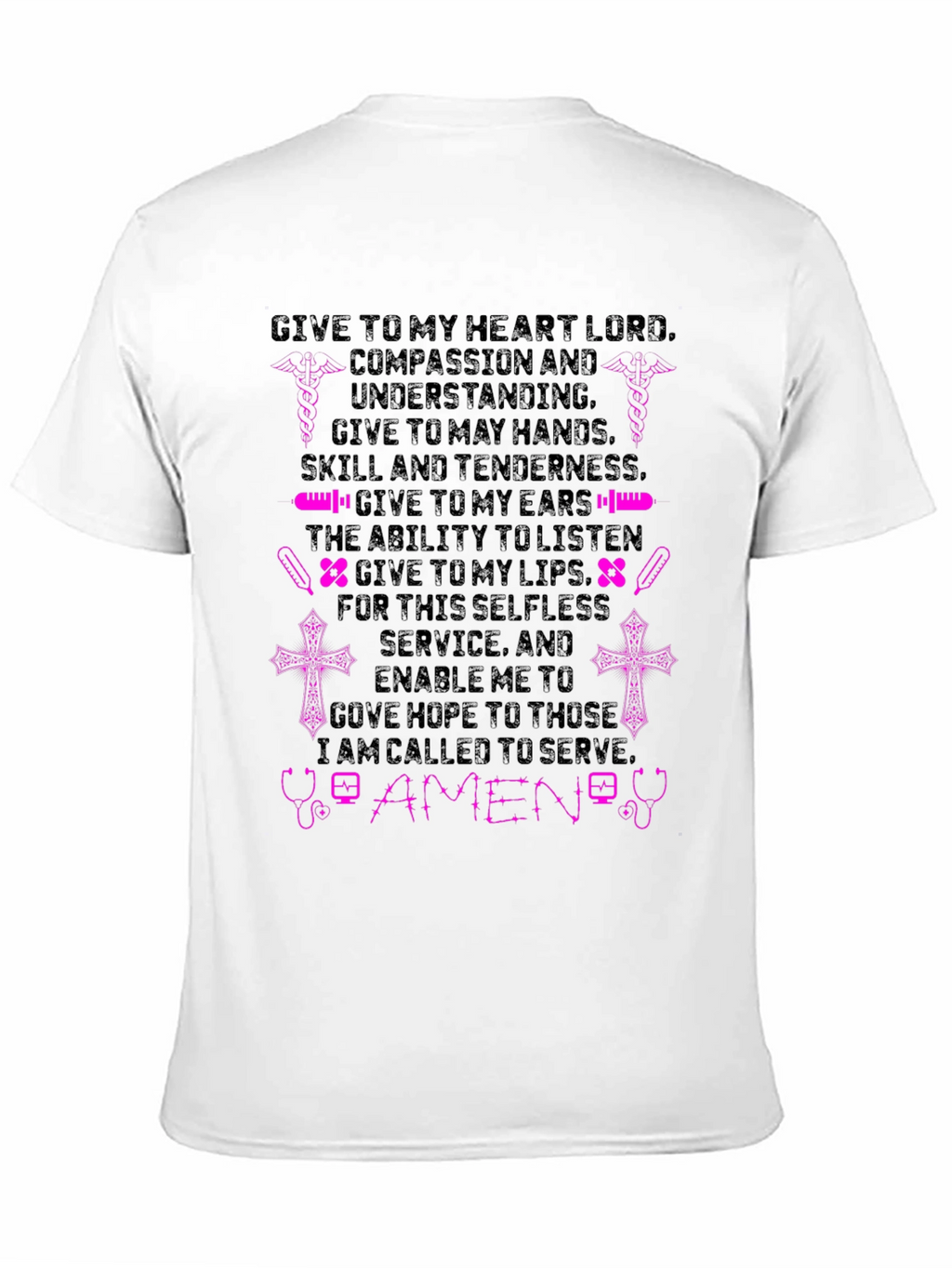 Nurse Prayer Graphic Tee - Faith Based Medical Apparel