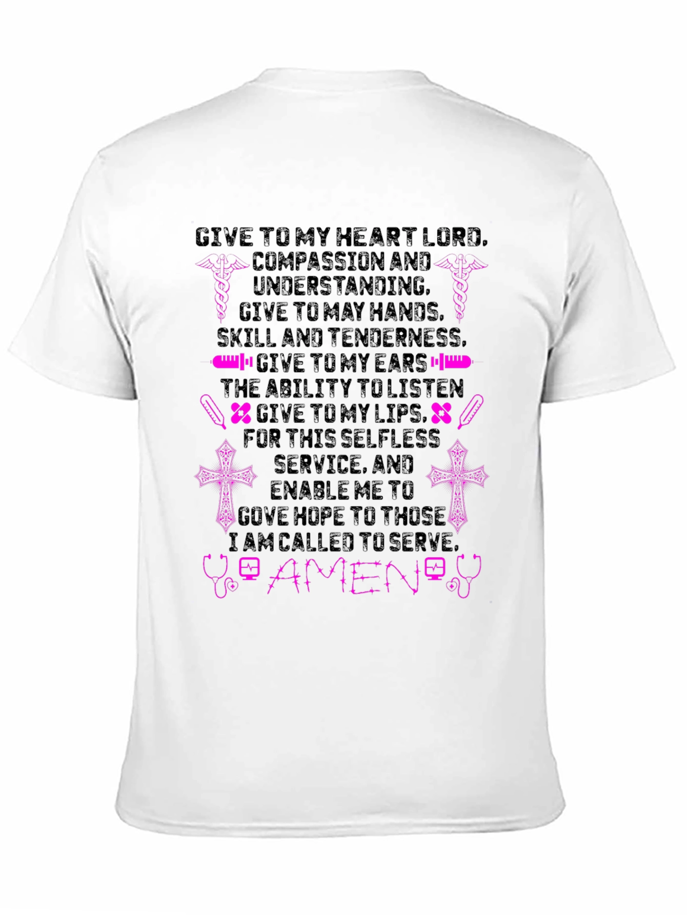 Nurse Prayer Graphic Tee - Faith Based Medical Apparel