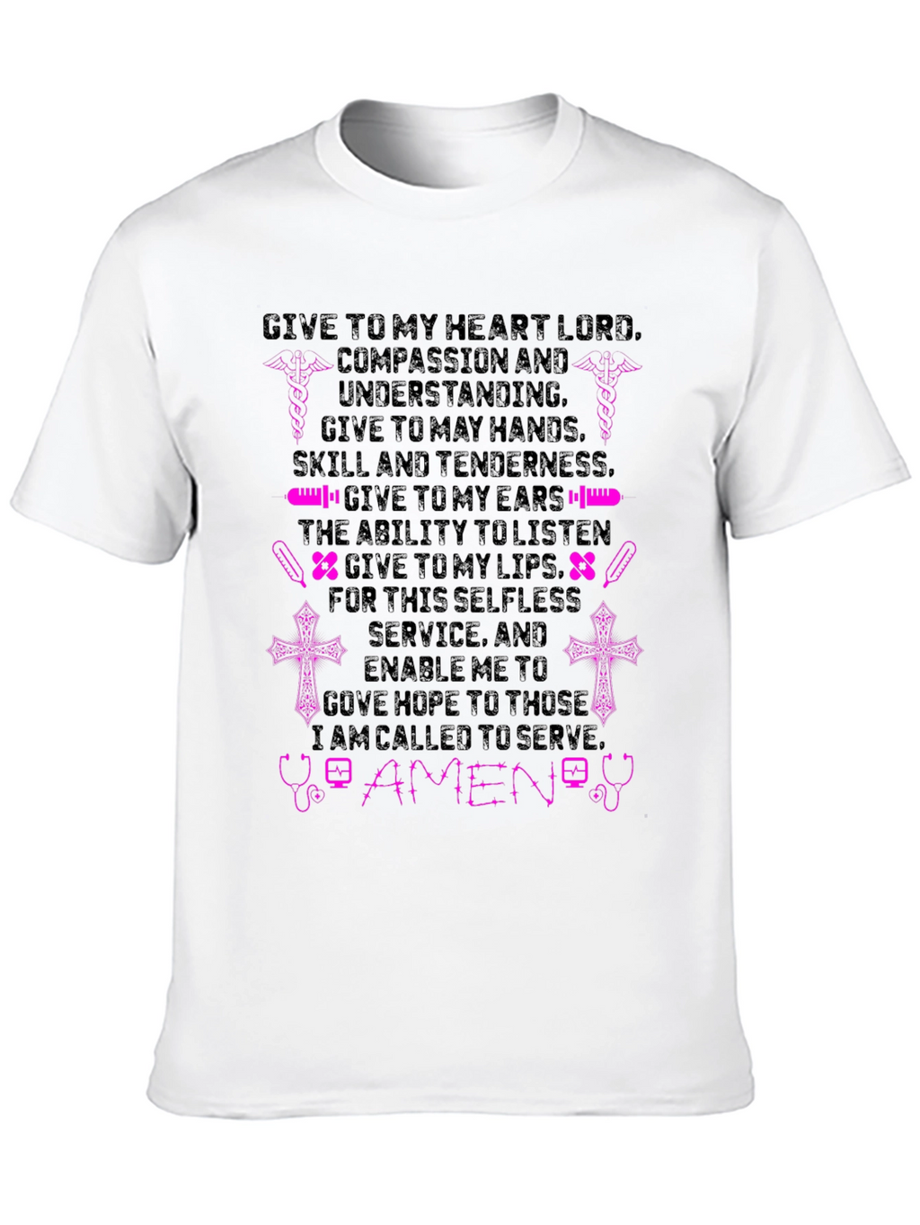 Nurse Prayer Graphic Tee - Faith Based Medical Apparel