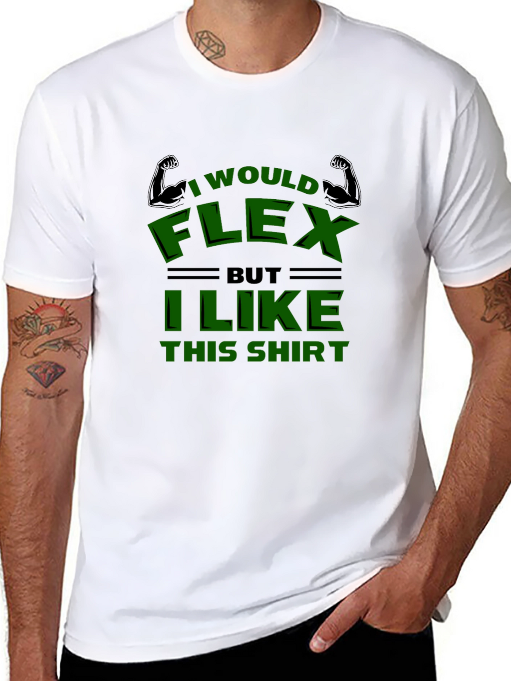 Funny I Would Flex Graphic T-Shirt