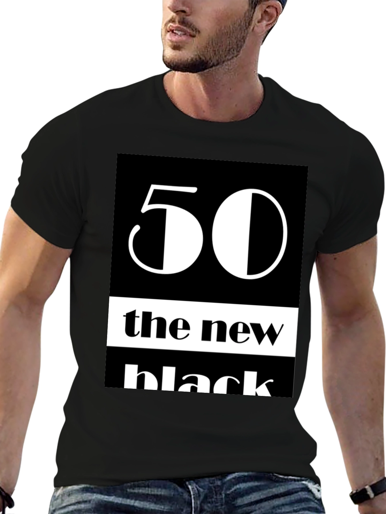 50 The New Black Graphic Tee - Trendy T-Shirt