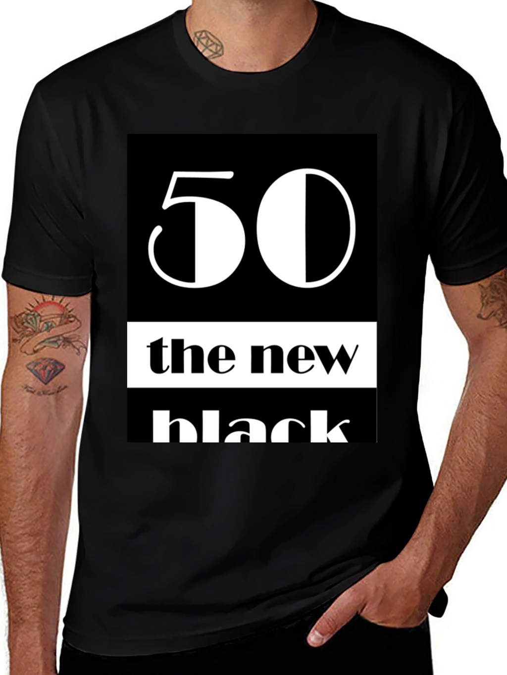 50 The New Black Graphic Tee - Trendy T-Shirt