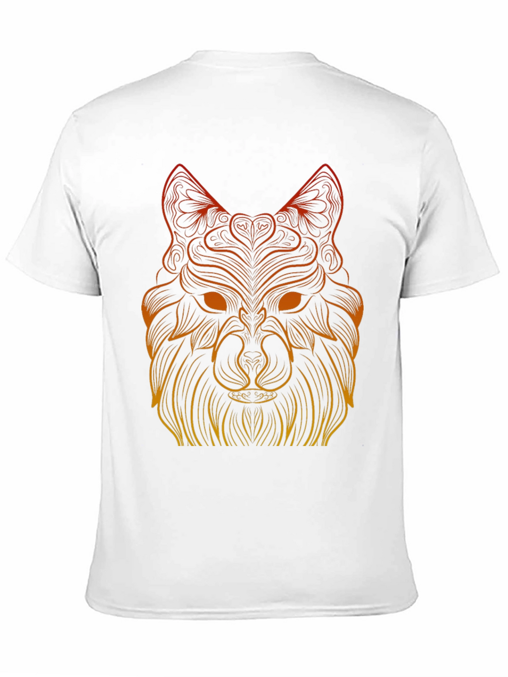 Geometric Wolf Graphic Tee - Black