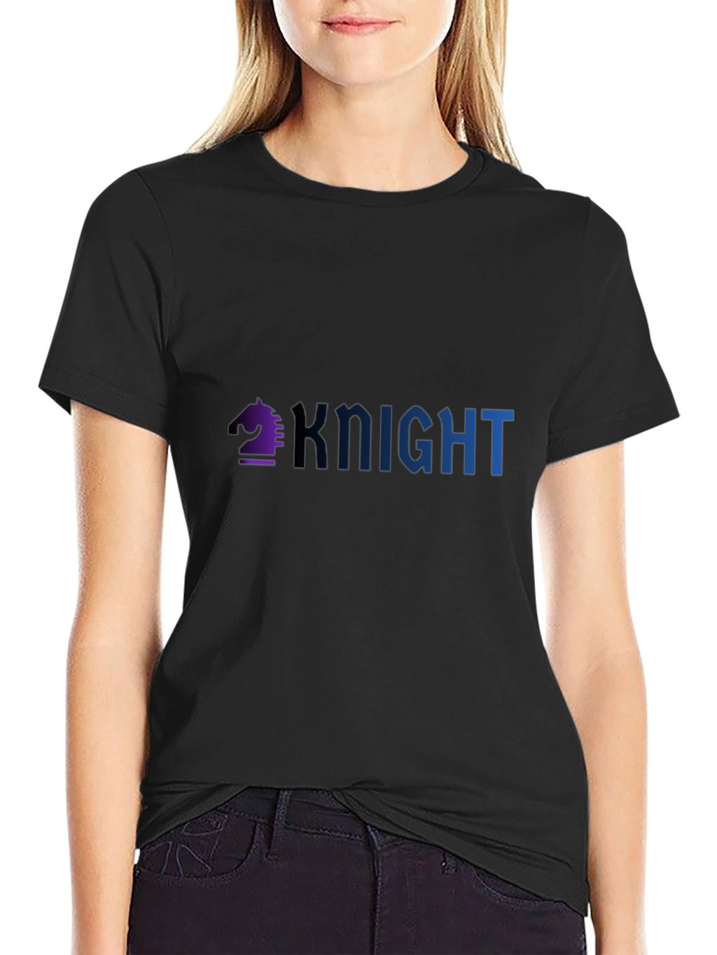 Knight Chess Piece Graphic Tee - Premium Cotton Blend
