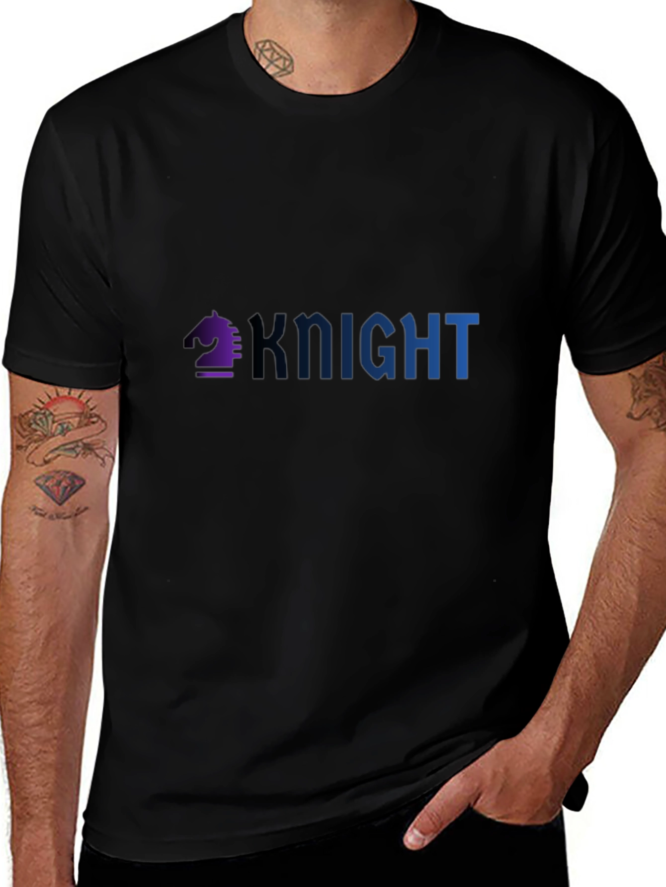 Knight Chess Piece Graphic Tee - Premium Cotton Blend