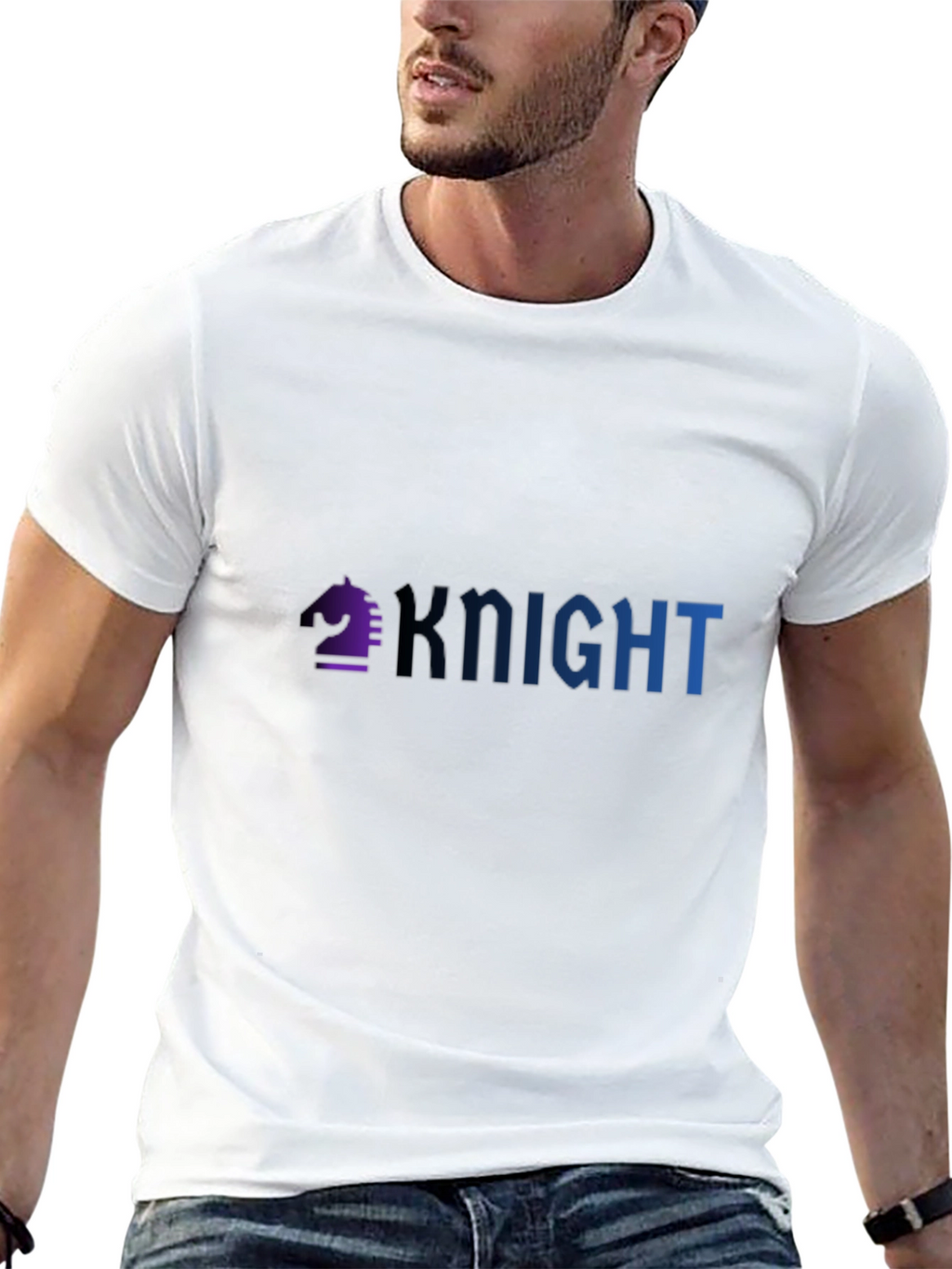 Knight Chess Piece Graphic Tee - Premium Cotton Blend