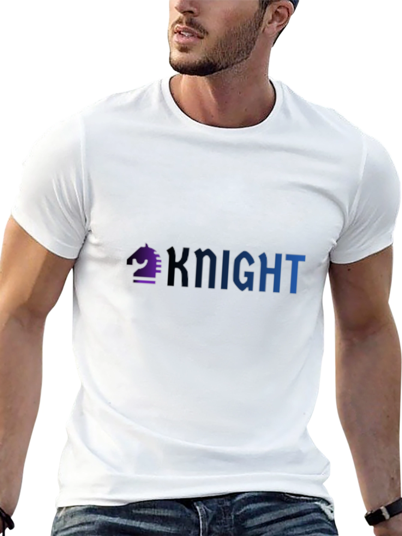 Knight Chess Piece Graphic Tee - Premium Cotton Blend