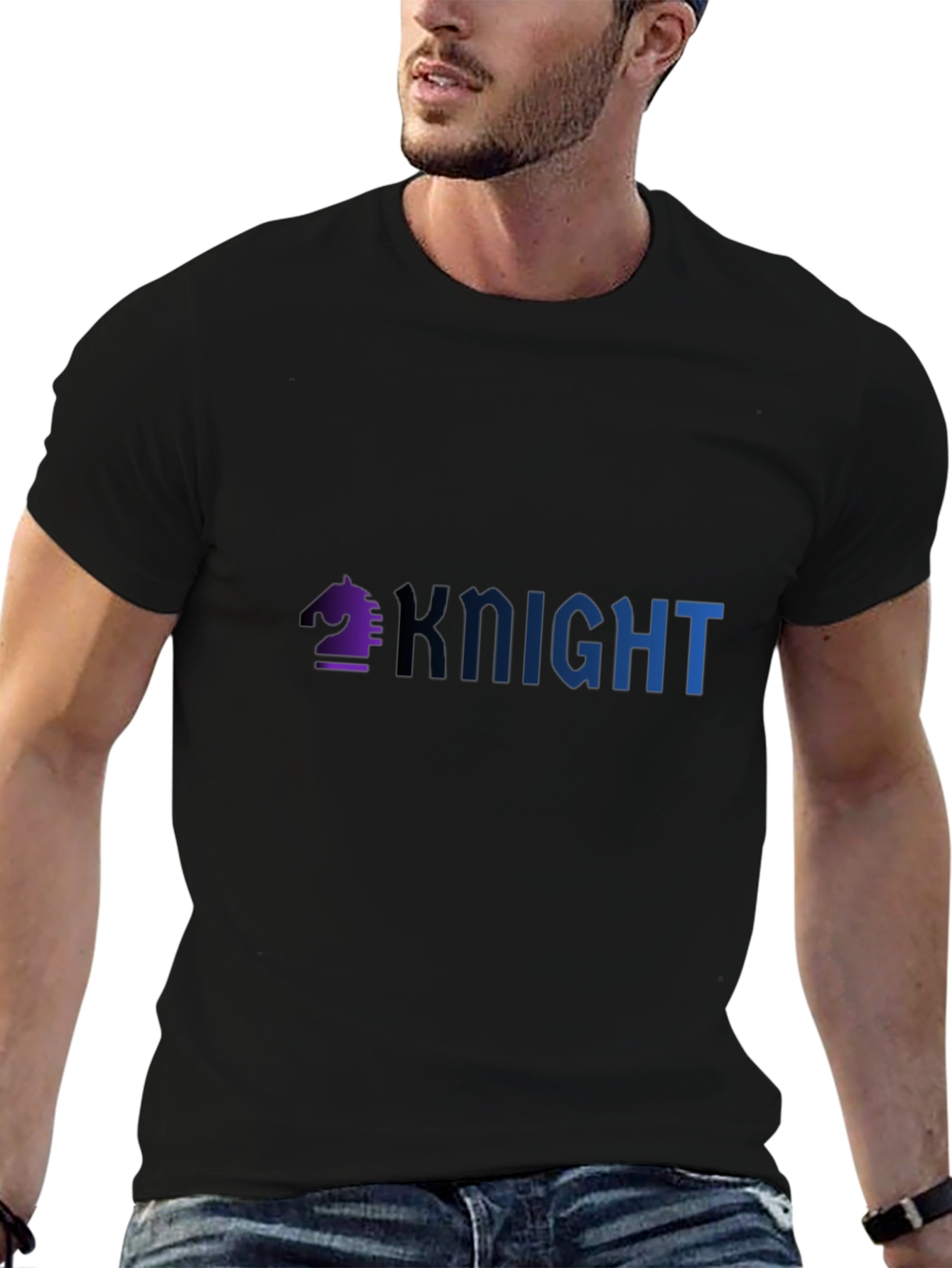 Knight Chess Piece Graphic Tee - Premium Cotton Blend