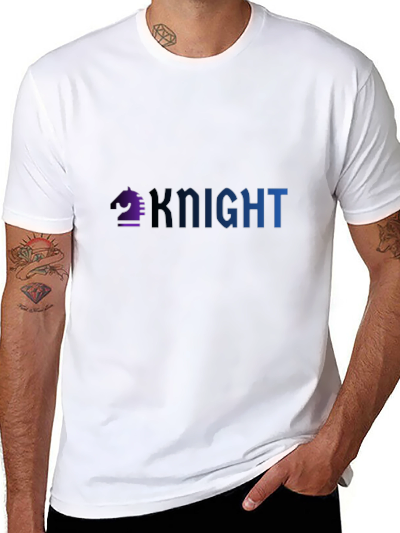 Knight Chess Piece Graphic Tee - Premium Cotton Blend