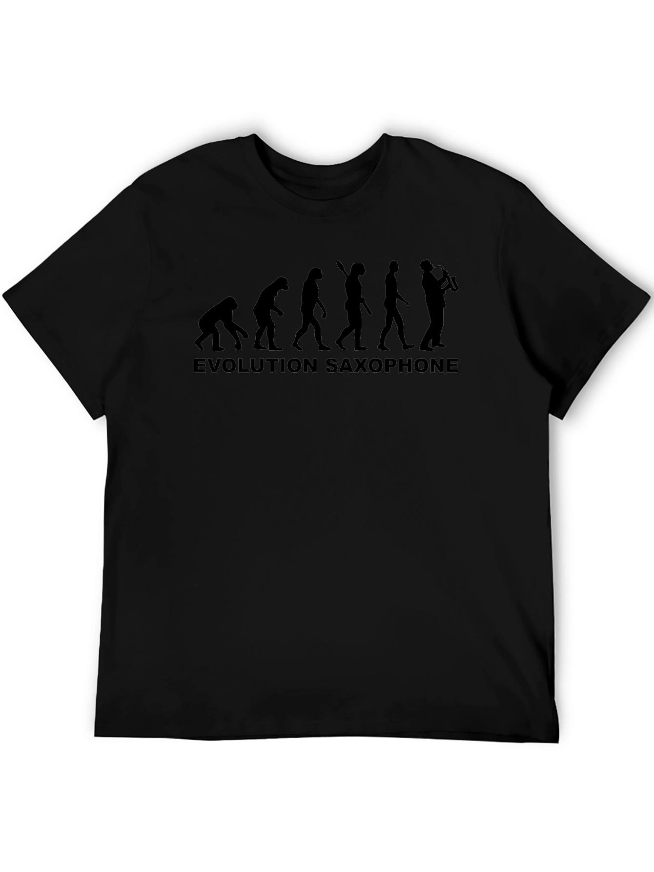 Evolution Saxophone Mens T-Shirt - Black