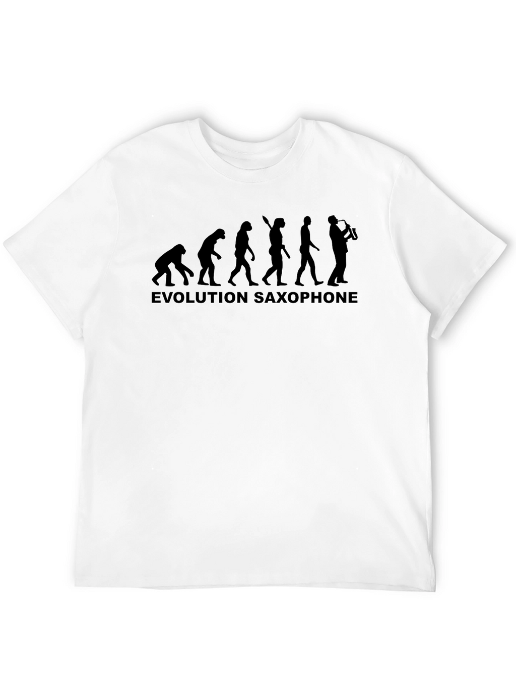 Evolution Saxophone Mens T-Shirt - Black