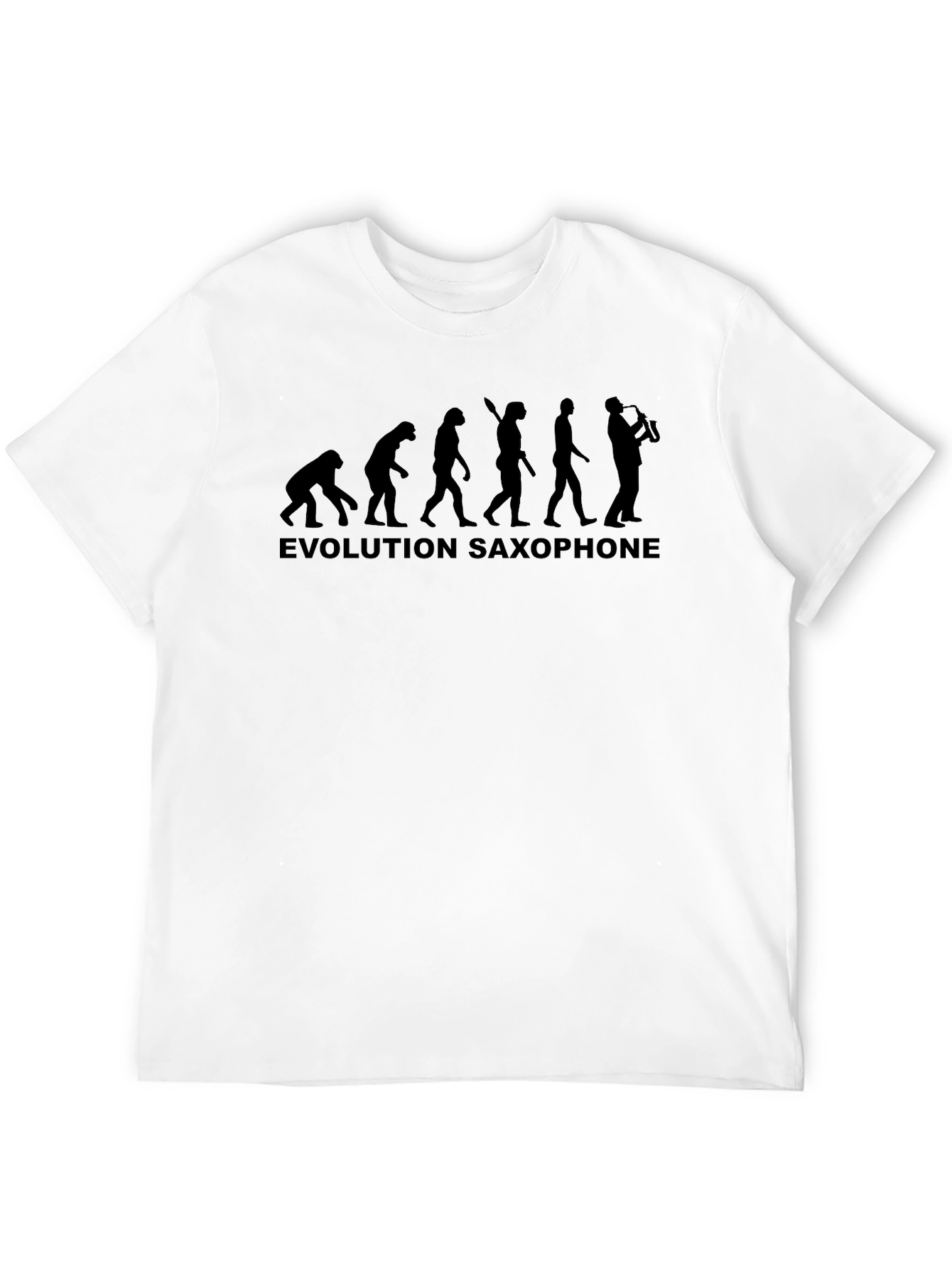 Evolution Saxophone Mens T-Shirt - Black
